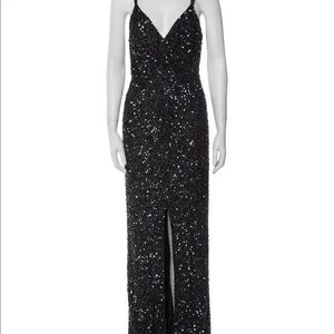 Parker plunge sequin gown